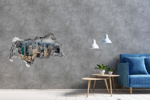 3d-s lyukat fali matrica New York látképe