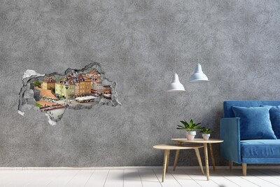 3d-s lyukat fali matrica Varsó Óváros tér