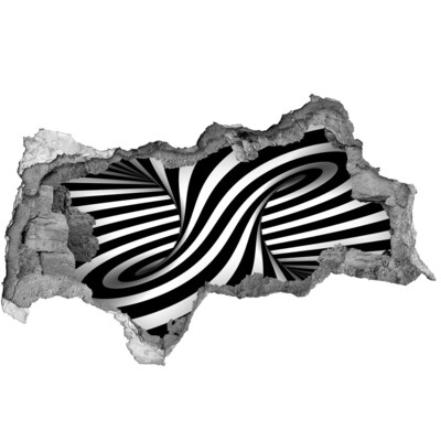 3d-s lyukat fali matrica Optikai illúzió fekete-fehérben