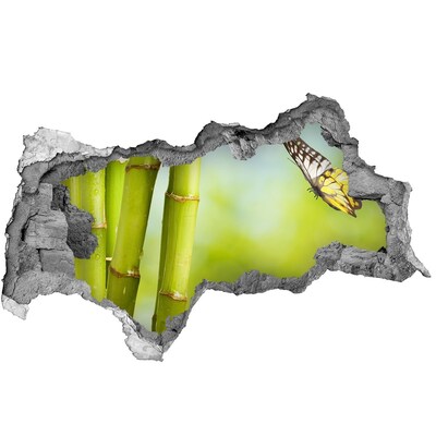 3d-s lyukat fali matrica Pillangó a bambuszkertben