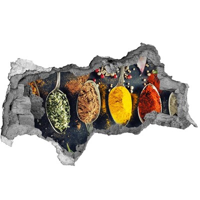 3d-s lyukat fali matrica Színes fűszerek a konyhában