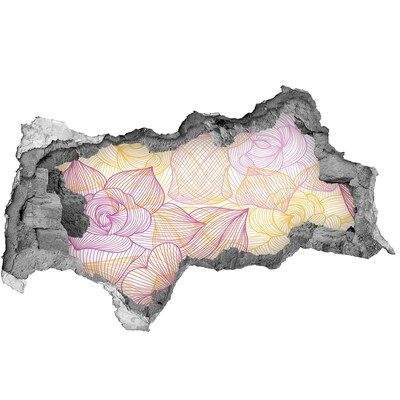 3d-s lyukat fali matrica Virágos mintával