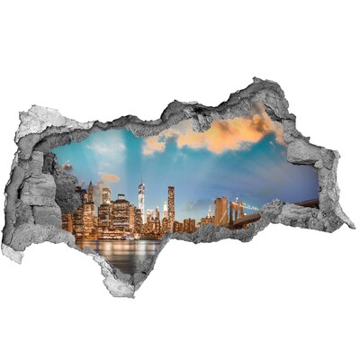 3d-s lyukat fali matrica New York látképe