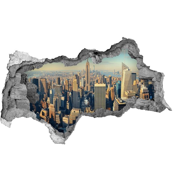 3d-s lyukat fali matrica New York látképe