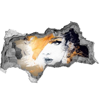 3d-s lyukat fali matrica Portré arany árnyalatokban