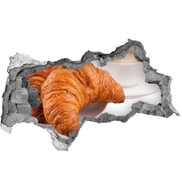 3d-s lyukat fali matrica Croissant és kávé