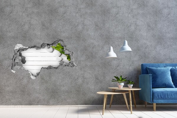 3d-s lyukat fali matrica Egy zöld oázis betonban