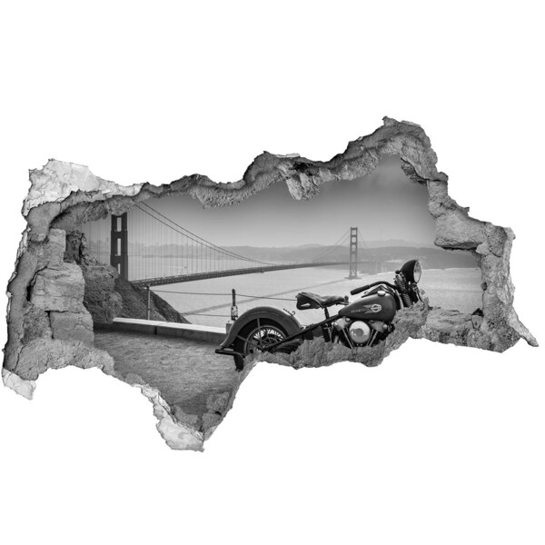 3d-s lyukat fali matrica Motorkerékpár a Golden Gate hídnál