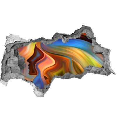 3d-s lyukat fali matrica Egy színes tájkép egy lyukban a falban