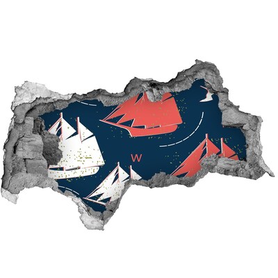 3d-s lyukat fali matrica Hajók a tengeren