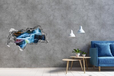 3d-s lyukat fali matrica Vízesés a sziklák között