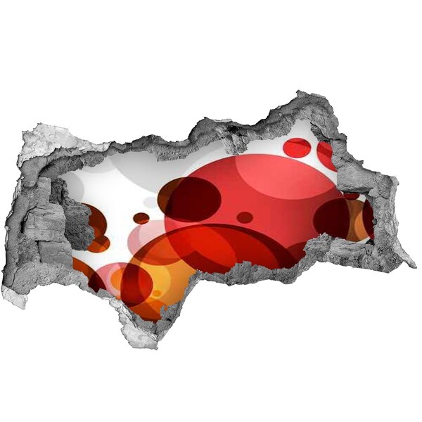 3d-s lyukat fali matrica Színes buborékok egy lyukban a falban