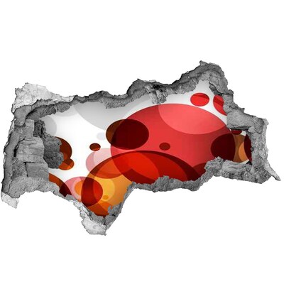 3d-s lyukat fali matrica Színes buborékok egy lyukban a falban