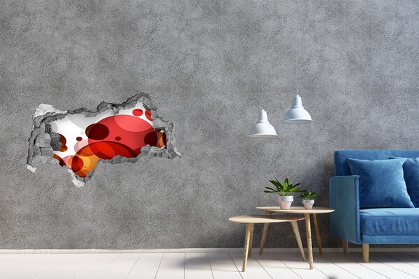 3d-s lyukat fali matrica Színes buborékok egy lyukban a falban