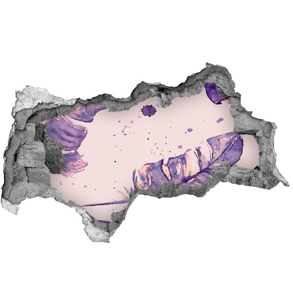 3d-s lyukat fali matrica Trópusi paradicsom a fal mögött