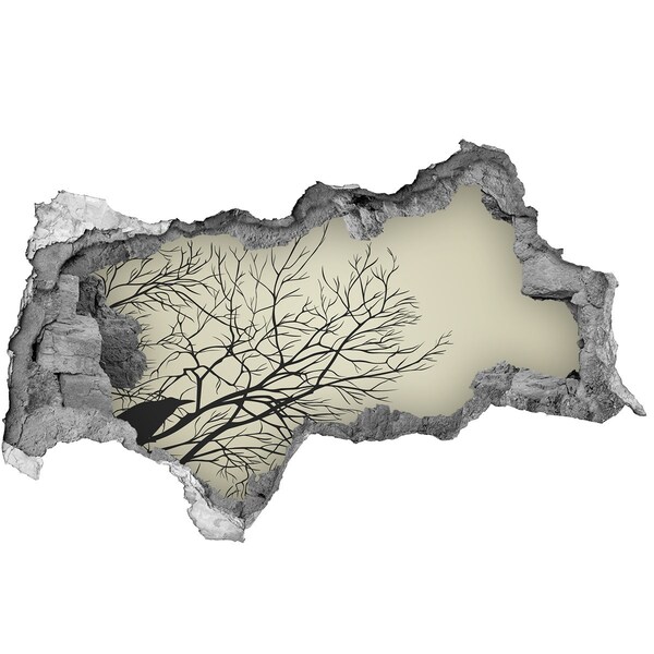 3d-s lyukat fali matrica Halott erdő a lerombolt fal mögött