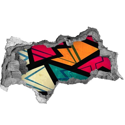 3d-s lyukat fali matrica Egy színes falfestmény egy lyukban a falban