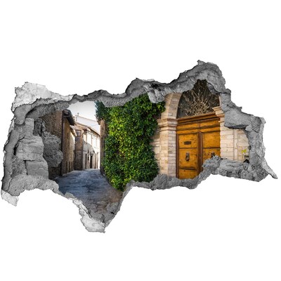 3d-s lyukat fali matrica Egy bájos sikátor a városban