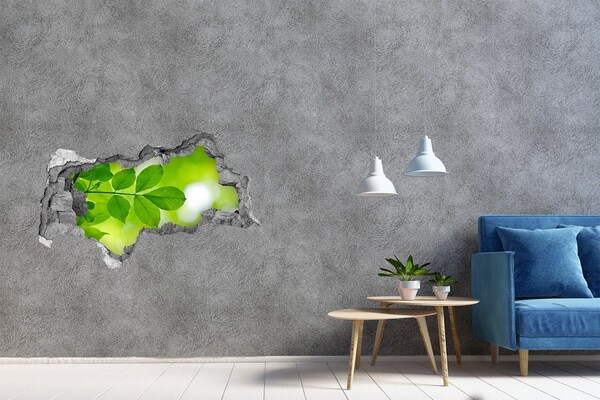 3d-s lyukat fali matrica Egy zöld oázis betonban