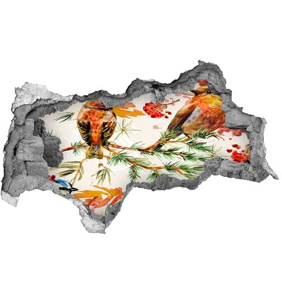 3d-s lyukat fali matrica Madarak erdei tájban