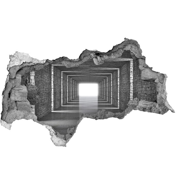 3d-s lyukat fali matrica Átlátszó folyosó betonban