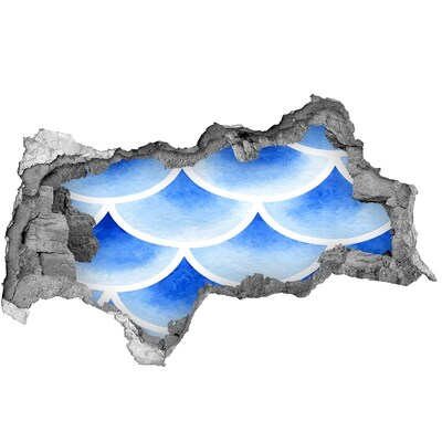 3d-s lyukat fali matrica Víz árad a falban lévő lyukban