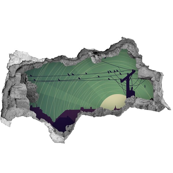 3d-s lyukat fali matrica Naplemente a városban