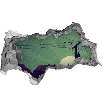 3d-s lyukat fali matrica Naplemente a városban