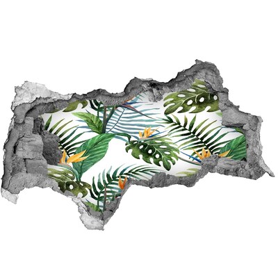 3d-s lyukat fali matrica Trópusi paradicsom a fal mögött