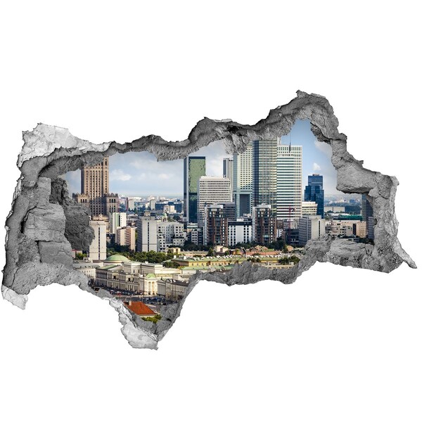 3d-s lyukat fali matrica A modern város látképe