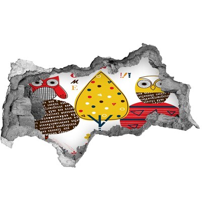 3d-s lyukat fali matrica Színes fák egy lyukban a falban