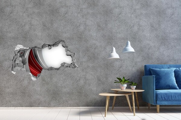 3d-s lyukat fali matrica Egy sérült fal mélységhatással