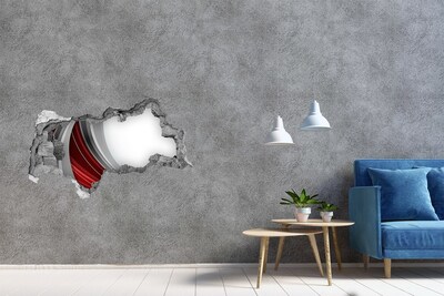 3d-s lyukat fali matrica Egy sérült fal mélységhatással