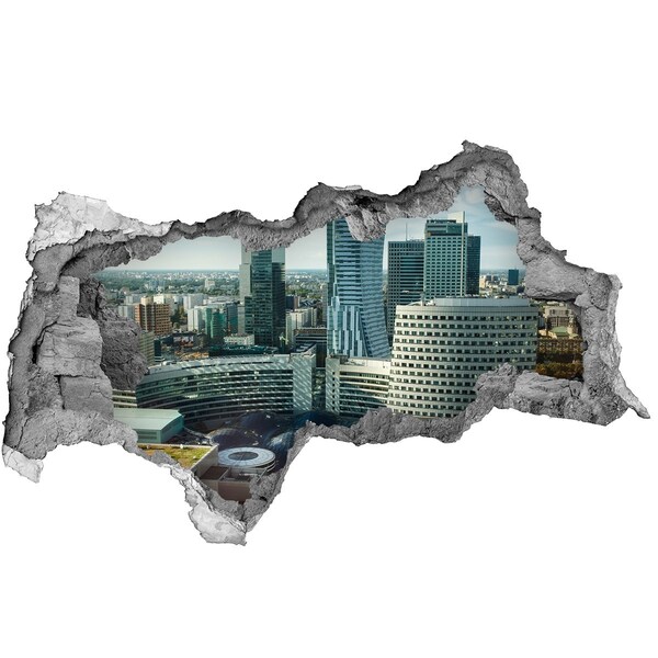 3d-s lyukat fali matrica A modern város látképe