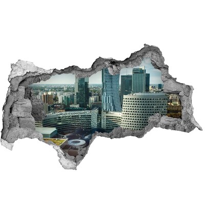 3d-s lyukat fali matrica A modern város látképe