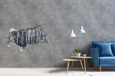 3d-s lyukat fali matrica Téli nyírfaerdő