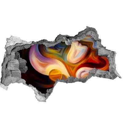 3d-s lyukat fali matrica Színes absztrakt táj