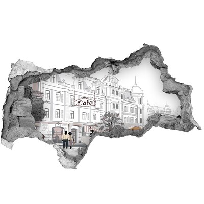 3d-s lyukat fali matrica Európai stílusú kávézó