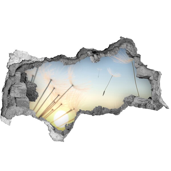 3d-s lyukat fali matrica Virágos táj napfelkeltekor