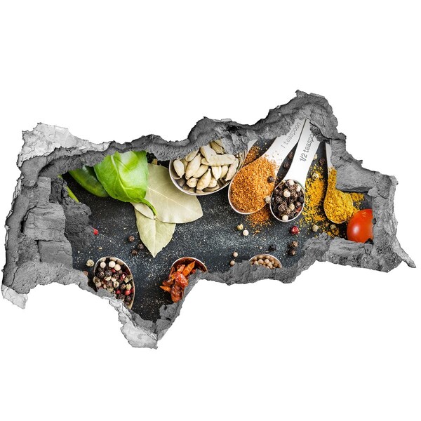 3d-s lyukat fali matrica Konyhai fűszerek egy lyukban a falban