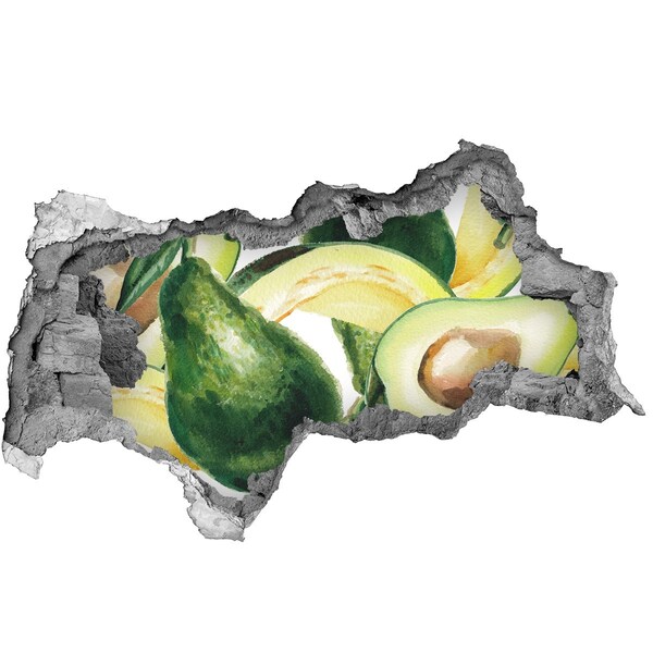 3d-s lyukat fali matrica Gyümölcsparadicsom a fal mögött