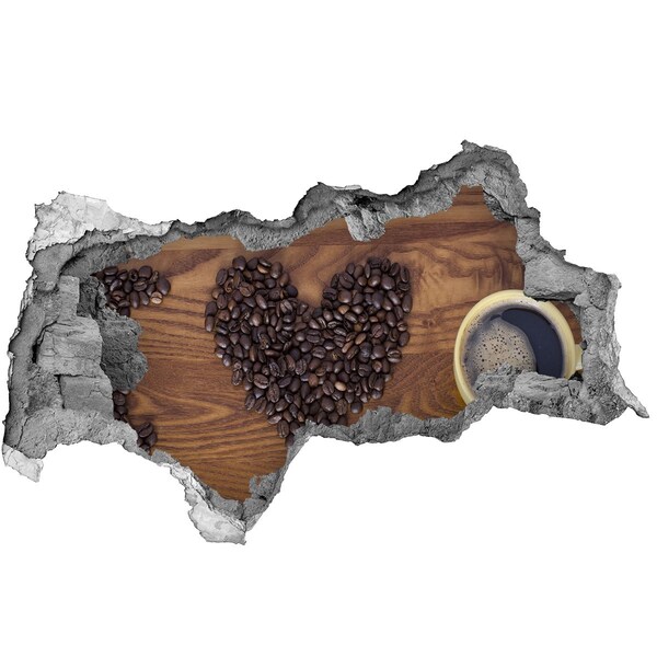 3d-s lyukat fali matrica Kávé és egy babszív