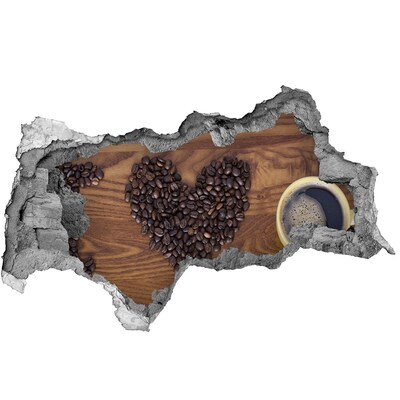 3d-s lyukat fali matrica Kávé és egy babszív