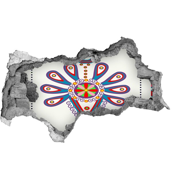 3d-s lyukat fali matrica Színes minta a sérült fal hátterében