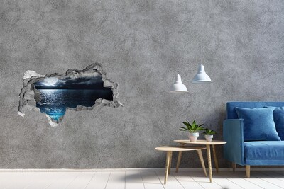 3d-s lyukat fali matrica Éjszakai kilátás a tengerre