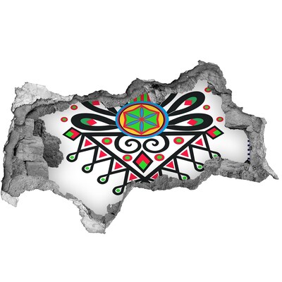 3d-s lyukat fali matrica Színes népi minta