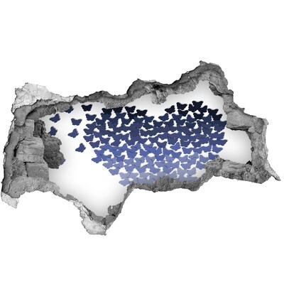 3d-s lyukat fali matrica Pillangók a kék mélységben