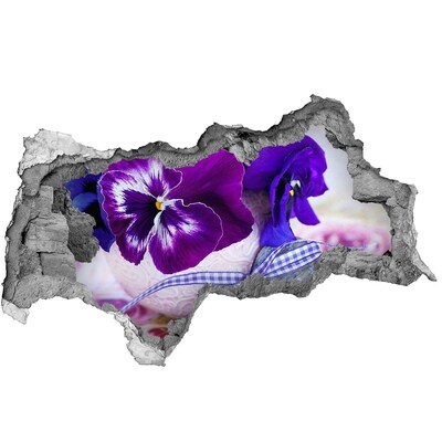 3d-s lyukat fali matrica Virágdekoráció szívvel