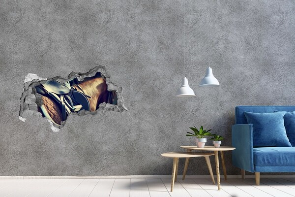 3d-s lyukat fali matrica Egy ló lelőtt egy fal mögül