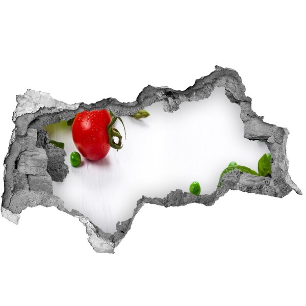 3d-s lyukat fali matrica Friss zöldségek a konyhában